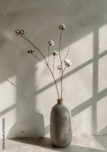 White Vase With Flowers