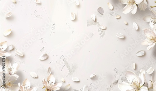 Cluster of White Flowers on White Surface