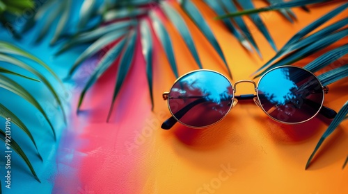 Sunglasses on Palm Tree