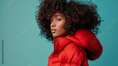 Young Girl in Red Puffy Coat