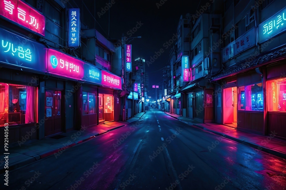 korean night city