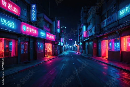 korean night city