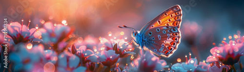 Butterfly's Twilight Dance on Blossoms © alex