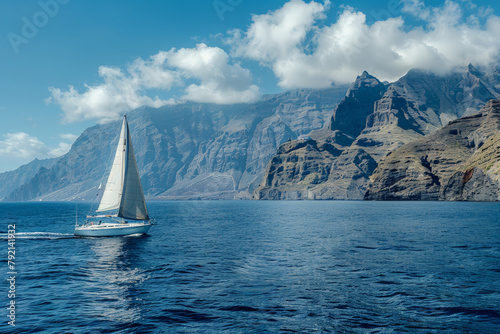 Sailboat Sailing on Open Water