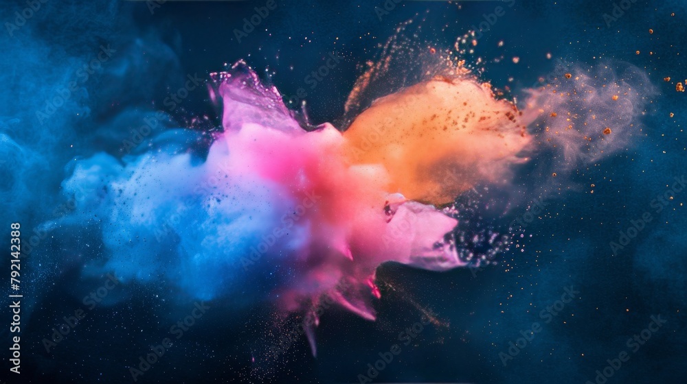 Fototapeta premium Explosive Colorful Powder Cloud