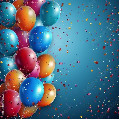 Colorful Balloons Floating in the Sky