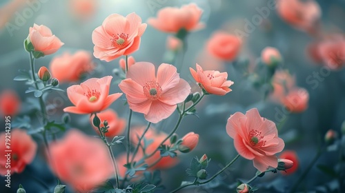 Pink Flowers Blooming on Branch