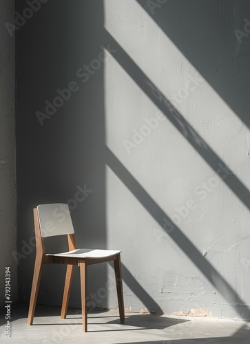 White Chair Next to Wall