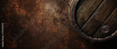 Wooden Barrel on Table
