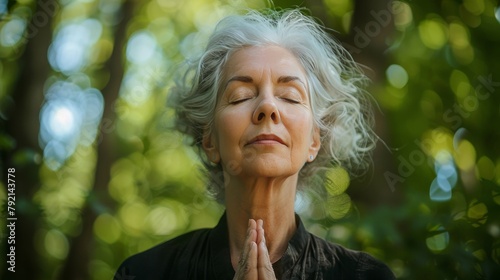 Woman in Black Shirt Doing Yoga