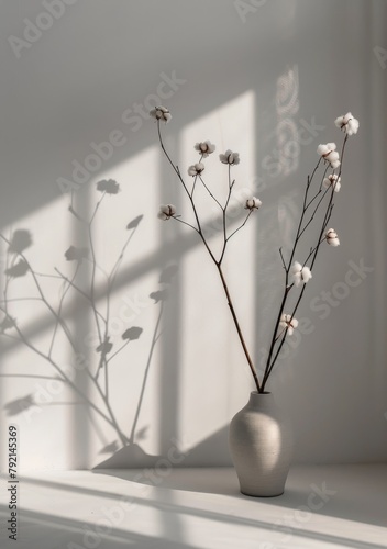 White Vase With Flowers