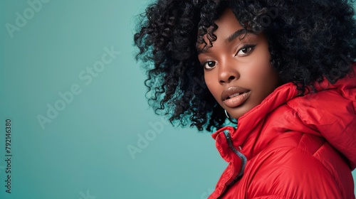 Young Girl in Red Puffy Coat