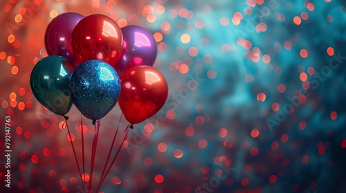 Group of Balloons Floating in the Air