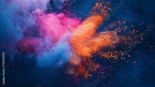 Explosive Colorful Powder Cloud
