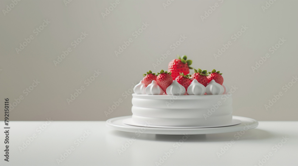 white ceam cake with strawberry white ceam cake with strawberry