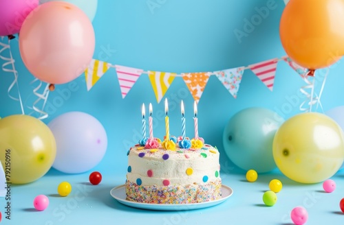 Birthday Cake on Table