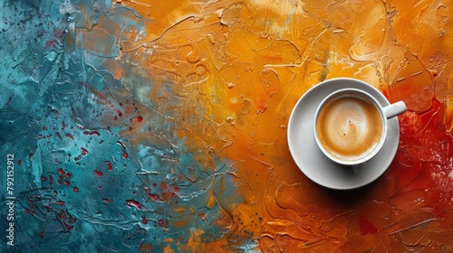 Cup of Coffee on Blue Table