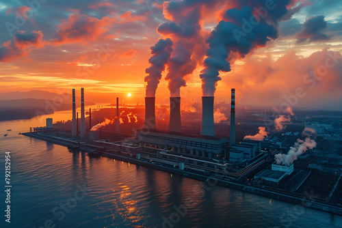 refinery at night, Thermal Power Plant