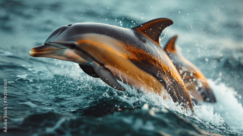 Fototapeta premium Dolphin Jumping Out of the Water