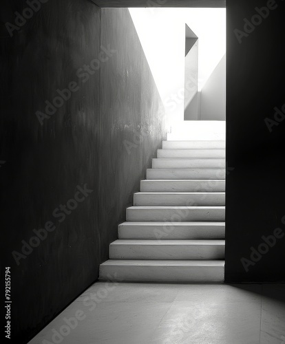 Stairs Leading to an Open Door