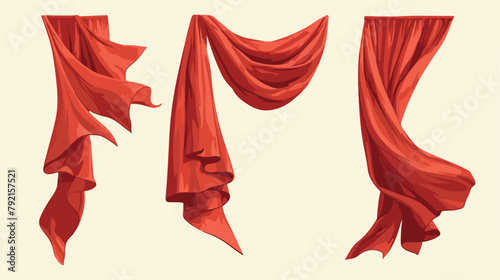 Realistic luxury scarlet red silk expensive velvet