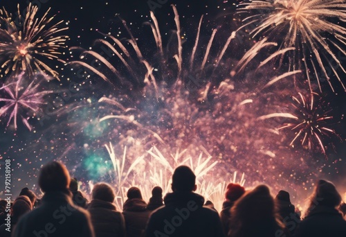 'colors picture This fferent gazing all confetti splay. fireworks. people year's sky there lit new beautiful year fireworks celebration happy joy love hope friends family togetherness fun party exc'