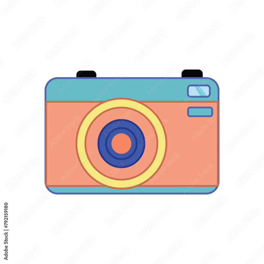 Retro camera icon. Flat illustration of retro camera vector icon for web design. press equipment design element Retro camera icon. Flat illustration of retro camera vector icon for web design. press equipment design element