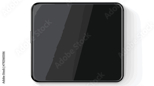 Realistic smartphone mockup with black screen isola