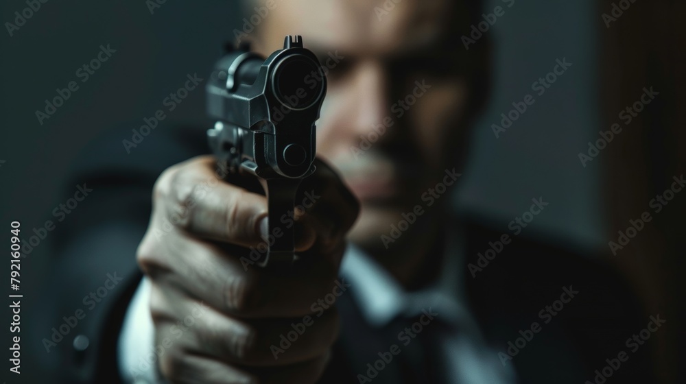 An undercover agent posing as a buyer at a secret meeting with sellers involved in the illegal arms trade. . An undercover agent posing as a buyer at a secret meeting with sellers involved in the illegal arms trade. .