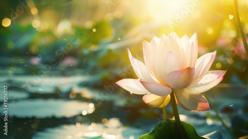 Conceptual photo about Lotus flower. 