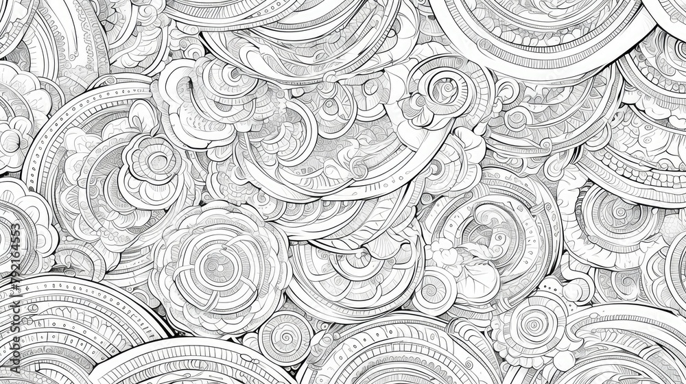 Discover the captivating Tracery pattern featuring intricate Mehndi designs set against an ethnic monochrome binary doodle texture Immerse yourself in the artful world of curved do Discover the captivating Tracery pattern featuring intricate Mehndi designs set against an ethnic monochrome binary doodle texture Immerse yourself in the artful world of curved do