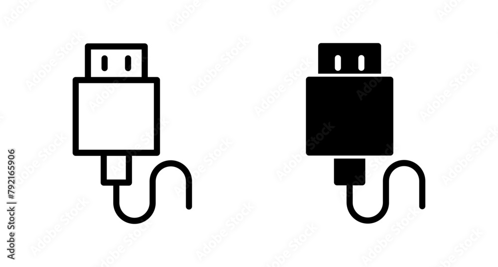 Usb icon vector isolated on white background. Flash disk icon vector Usb icon vector isolated on white background. Flash disk icon vector
