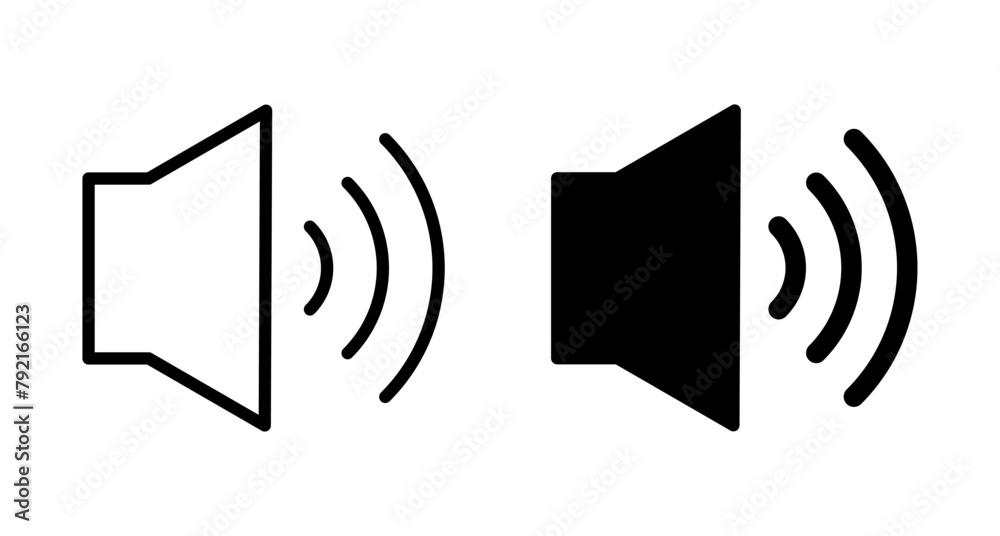 Speaker icon vector isolated on white background. Volume icon. Loudspeaker icon vector. Audio. Sound Speaker icon vector isolated on white background. Volume icon. Loudspeaker icon vector. Audio. Sound