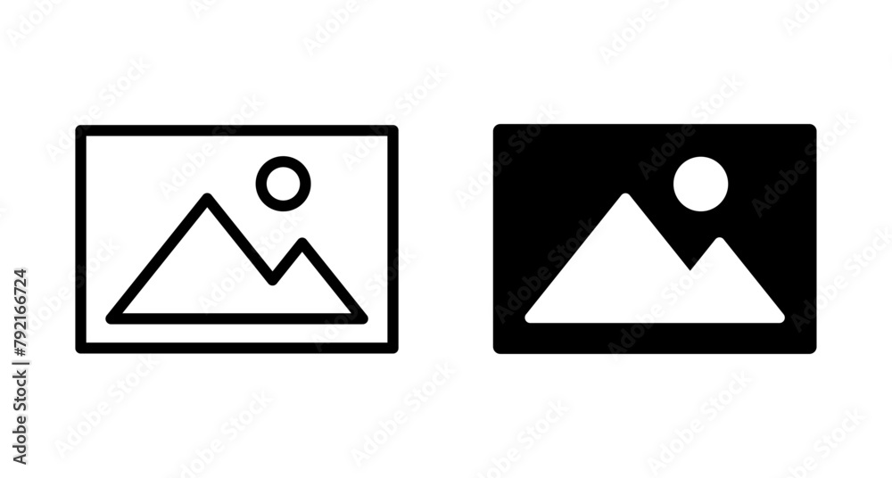 Picture icon vector isolated on white background. Picture vector icon. photo gallery icon vector Picture icon vector isolated on white background. Picture vector icon. photo gallery icon vector