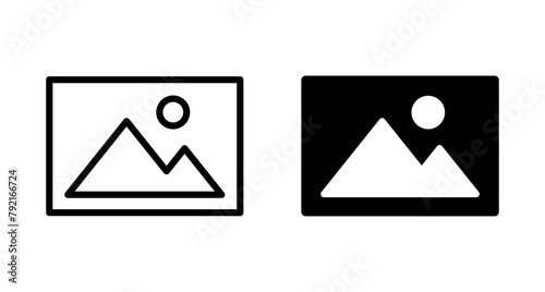 Picture icon vector isolated on white background. Picture vector icon. photo gallery icon vector