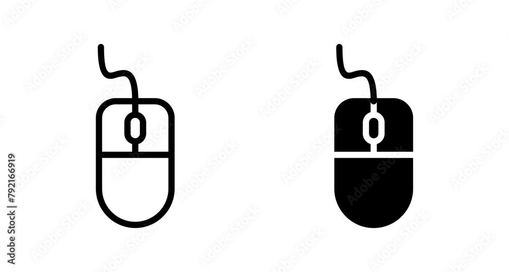 Computer Mouse Icon vector isolated on white background. Computer mouse vector icon Computer Mouse Icon vector isolated on white background. Computer mouse vector icon