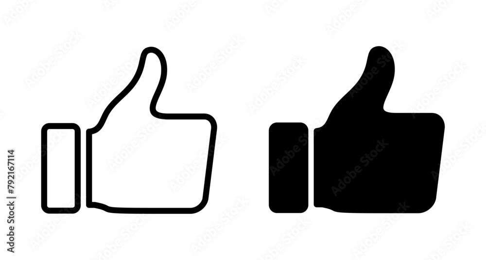 like icon vector isolated on white background. Thumbs up icon. social media icon like icon vector isolated on white background. Thumbs up icon. social media icon