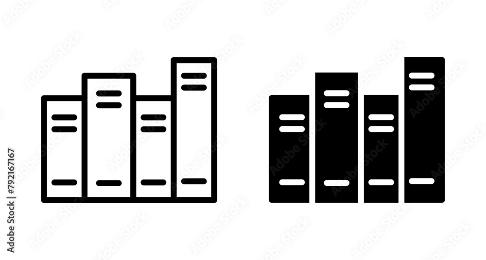 Library icon vector isolated on white background. Book icon vector Library icon vector isolated on white background. Book icon vector
