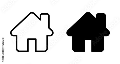 Home icon vector isolated on white background. House vector icon. Address