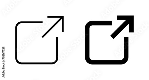 Link icon vector isolated on white background. Link vector icon. External link symbol vector icon. Hyperlink symbol