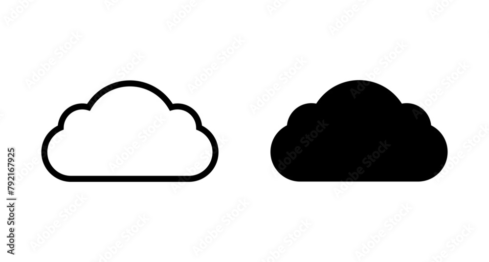 Cloud icon vector isolated on white background. cloud computing icon Cloud icon vector isolated on white background. cloud computing icon
