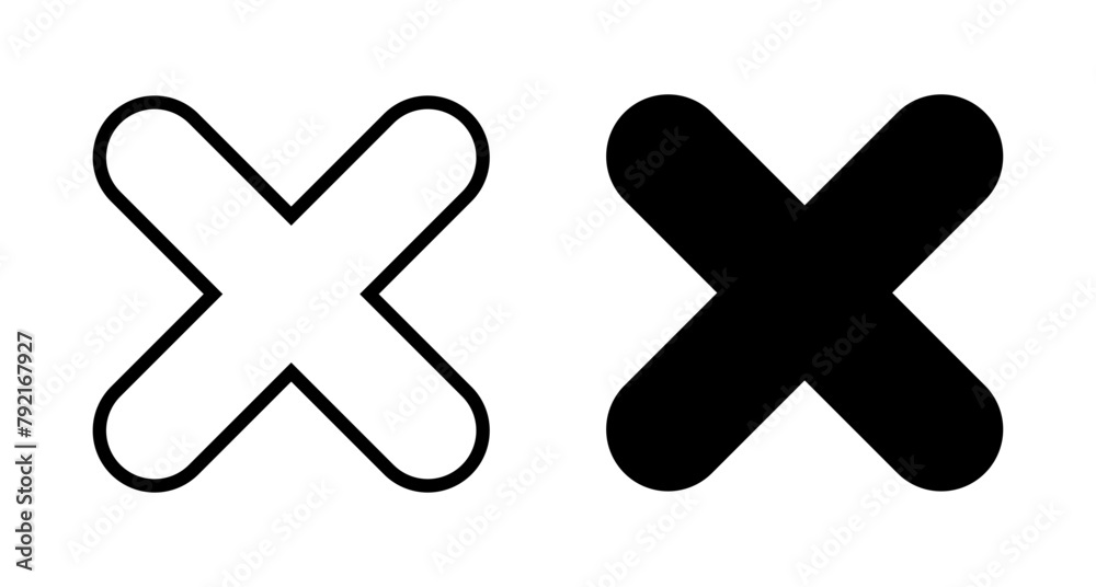 Close icon vector isolated on white background. Delete icon. remove, cancel, exit symbol Close icon vector isolated on white background. Delete icon. remove, cancel, exit symbol