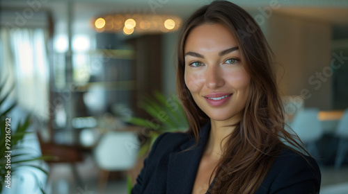 Confident Businesswoman in Modern Office Setting