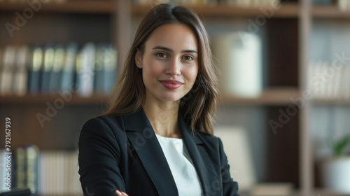 Approachable Legal Advisor in Her Book-Lined Office