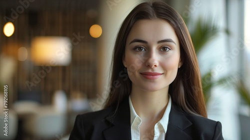 Professional Young Woman in Modern Office Setting
