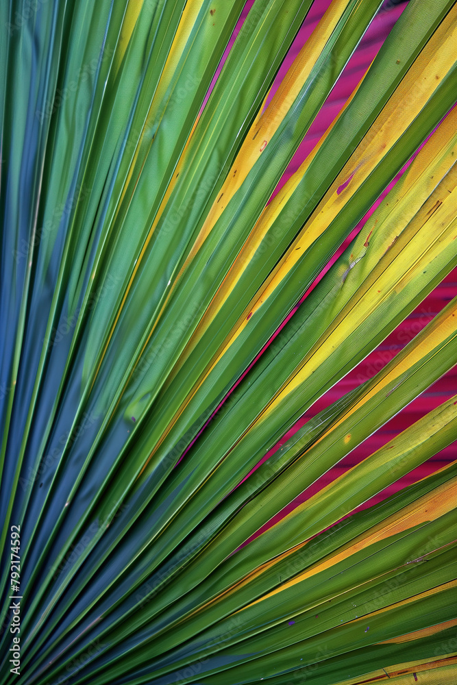 Obraz premium Multicolored palm leaf texture wallpaper background