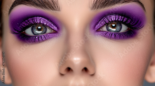 purple eye makeup photo