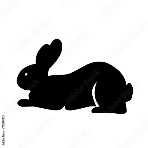 Black bunny silhouette collection  Various bunny poses isolated on white background. Ideal for Easter  pet themes  Creative designs  Minimalist rabbit vector  Modern elegance.