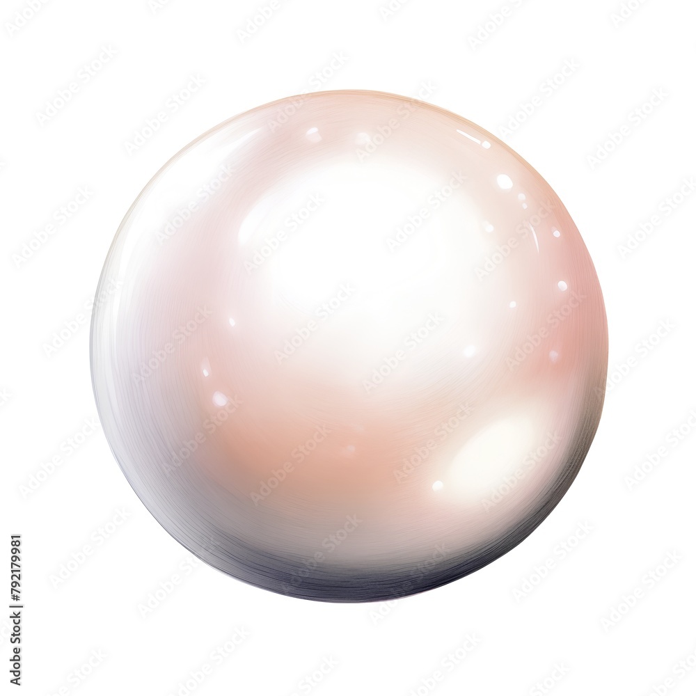 Realistic transparent pearl on white background. 3d vector illustration. Realistic transparent pearl on white background. 3d vector illustration.