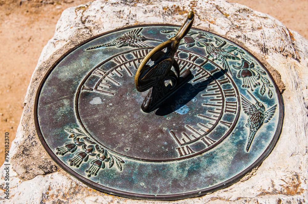 Sundial uses the sun to tell time